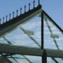 Vitavia Firstkrone Smaragd auf Gewächshaus, Detailaufnahme. Gewächshaus-Zubehör zur Taubenabwehr.