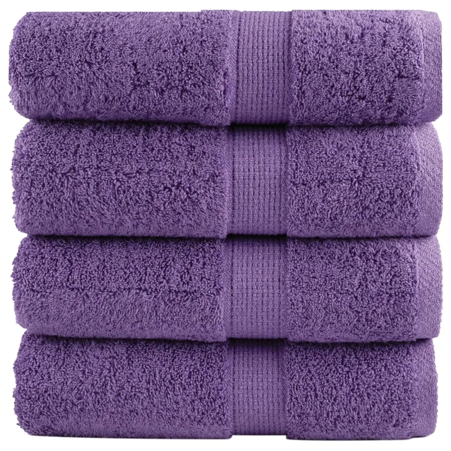 vidaXL Premium-Gästetücher 4 Stk Lila 30x50cm 600 g/m2 100% Baumwolle