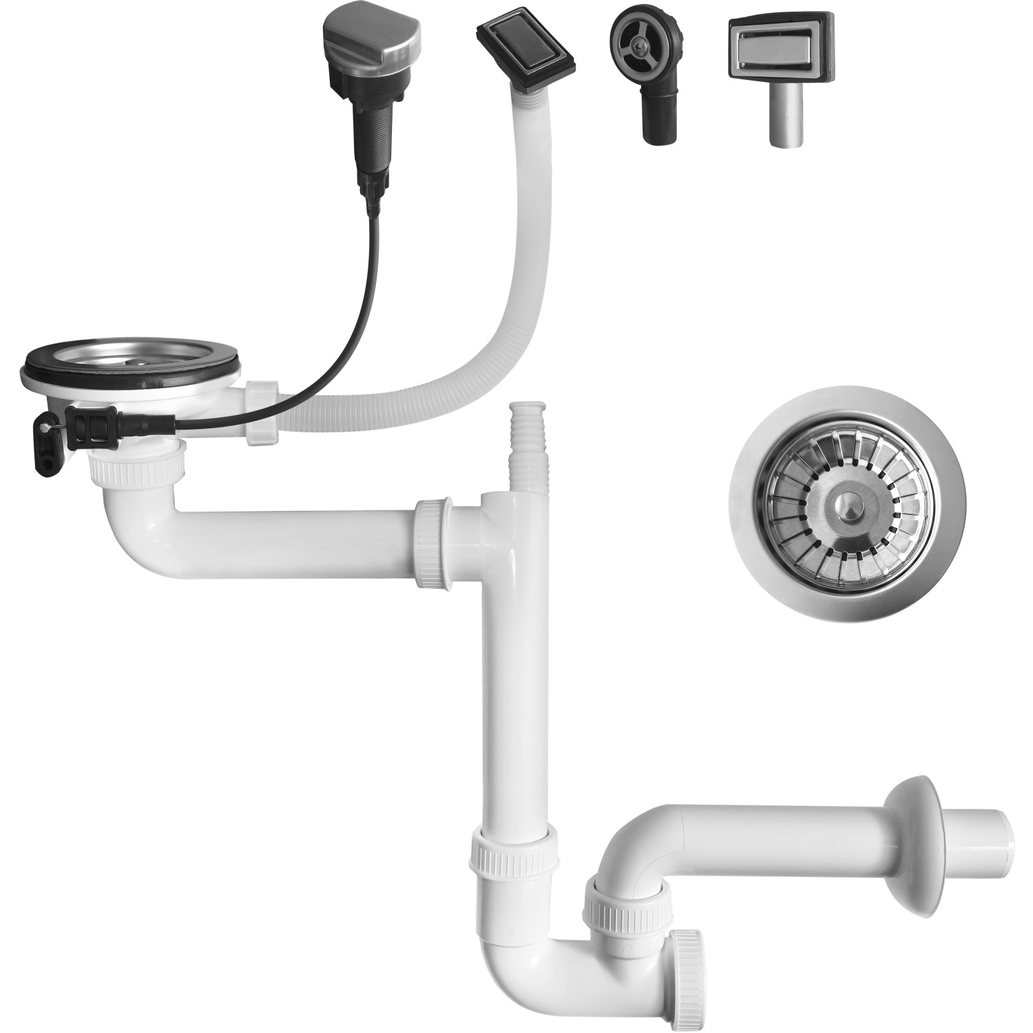 Miló Röhrensiphon-Set mit Exzenter Ø 114 mm