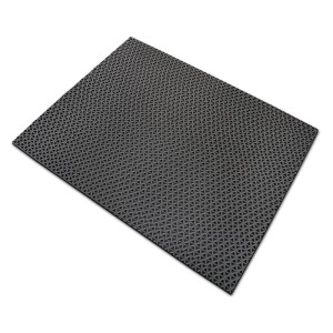 Graue KARAT Hygienematte 90x50cm für Barfußzonen, UV-beständig und mit Wellenstruktur.