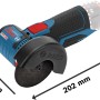 Bosch Professional Akku-Winkelschleifer GWS 12V-76 mit Akkus und L-Boxx. Kompakte Schleifmaschine mit Trennscheibe.