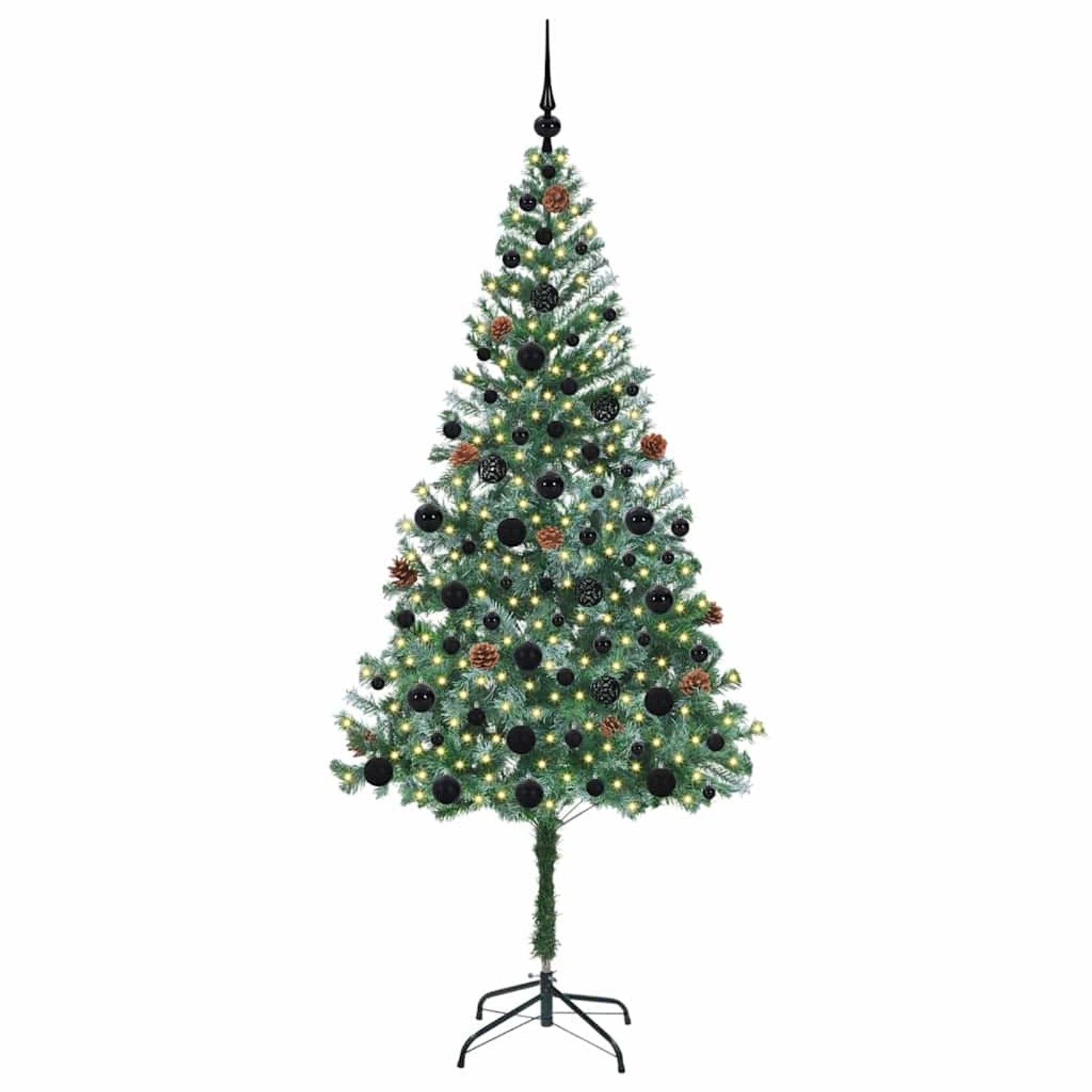 vidaXL Künstlicher Weihnachtsbaum Grün 180 cm PVC und Stahl 3396715