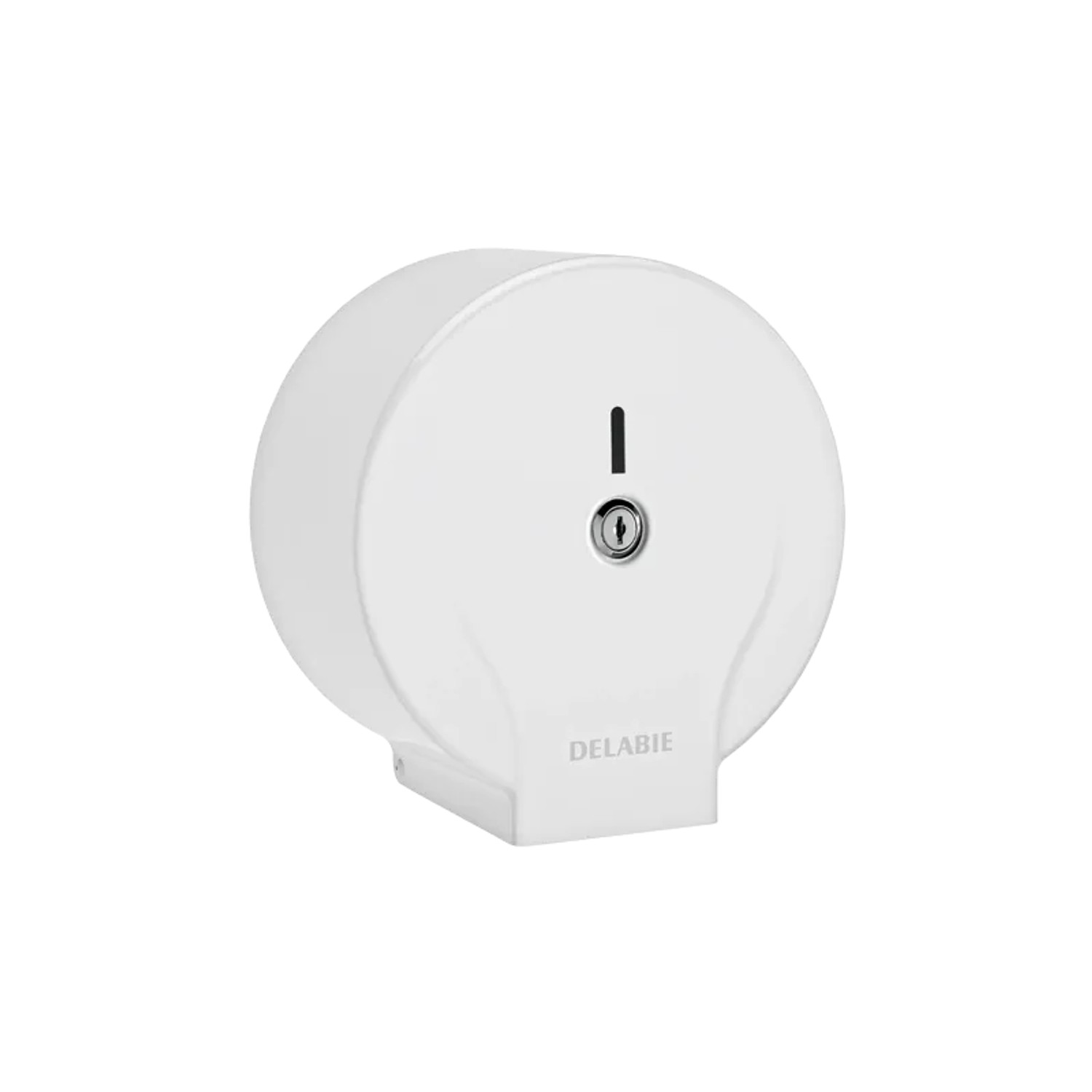 Delabie WC-Papierhalter für Großrolle 200 m, Stahl weiß,ackiert