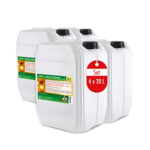 Flambiol Petroleum Heizöl, 4 Kanister à 20l. Brennstoff für Öfen & Lampen.