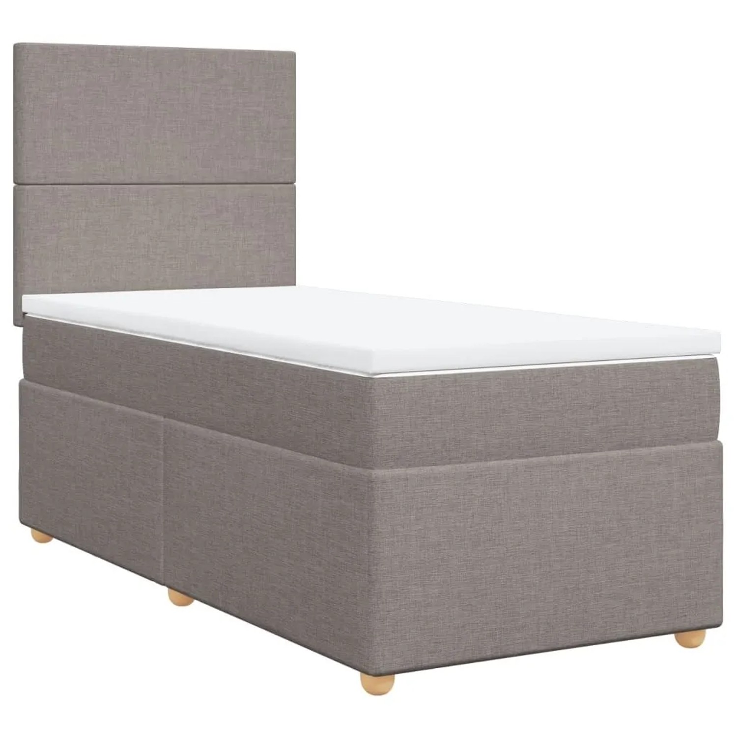 vidaXL Boxspringbett mit Matratze Taupe 100x200 cm Stoff 3291188 günstig online kaufen