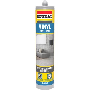 Soudal Vinyl- & PVC-Dichtstoff Anthrazit, Kartusche für Bodenbeläge.