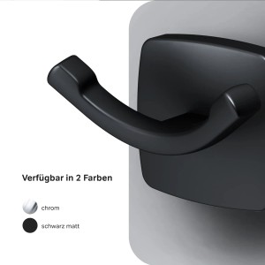 AM.PM Handtuchhaken Gem, schwarz, zur Wandmontage im Badezimmer.