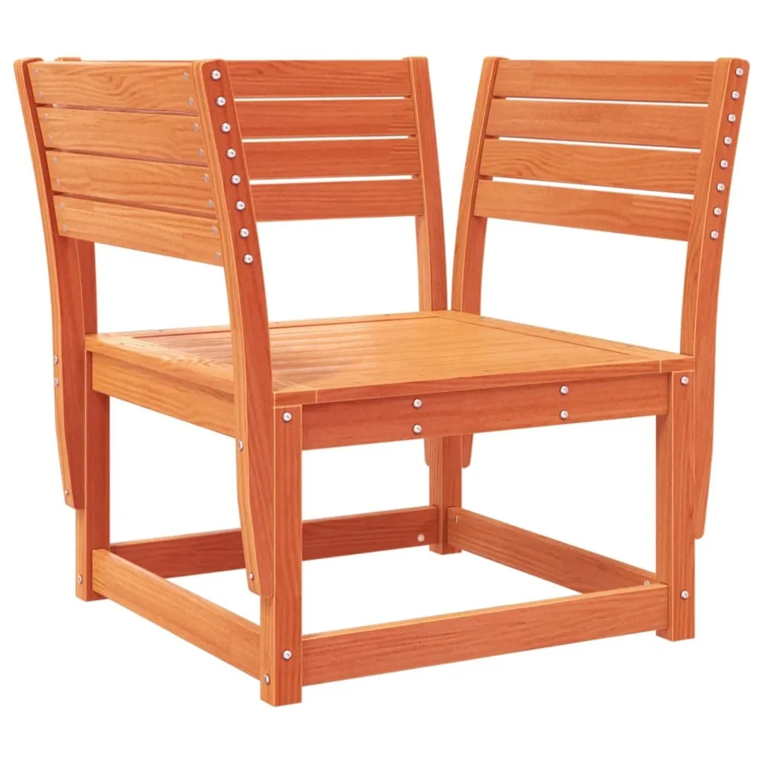 vidaXL 5-tlg Garten-Sofagarnitur Wachsbraun Massivholz Kiefer Modell 3 ...