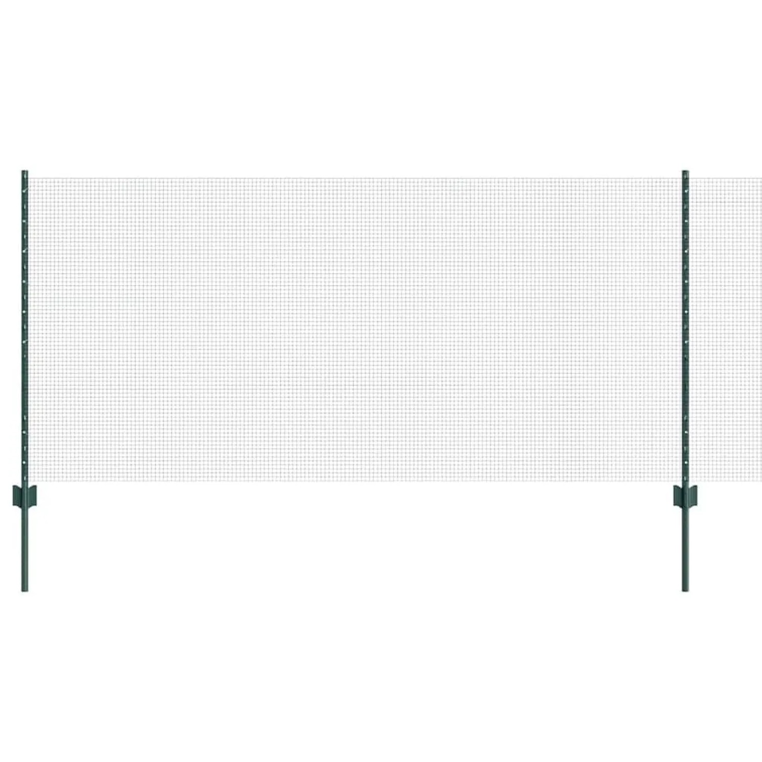vidaXL Zaun mit Pfosten Grün 1 x 100 m Stahl und PVC 3336544 günstig online kaufen