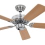 CASAFAN Deckenventilator Classic Royal Chrom Glänzend mit Buche/Kernbuche Flügeln.
