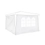 Relaxdays Pavillon Seitenteile, 2er Set, weiß, mit/ohne Fenster, für 3x3m Pavillons.