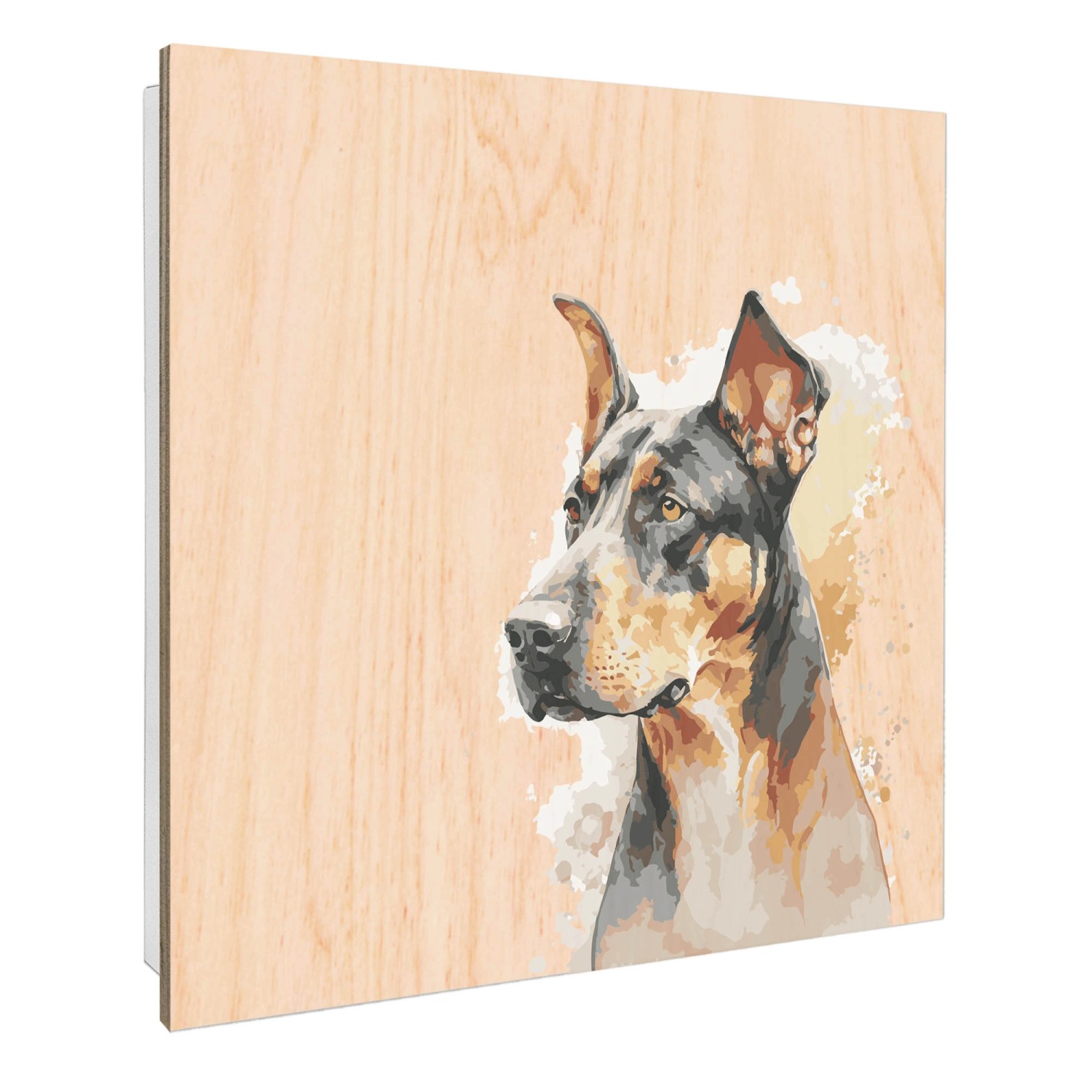Banjado Schlüsselkasten mit Holzfront 30x30cm Weiß Scharnier Links 50 Haken günstig online kaufen