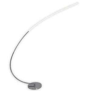 Moderne LED-Stehleuchte Loop Line in Chrom von Näve für Wohn- und Schlafzimmer.