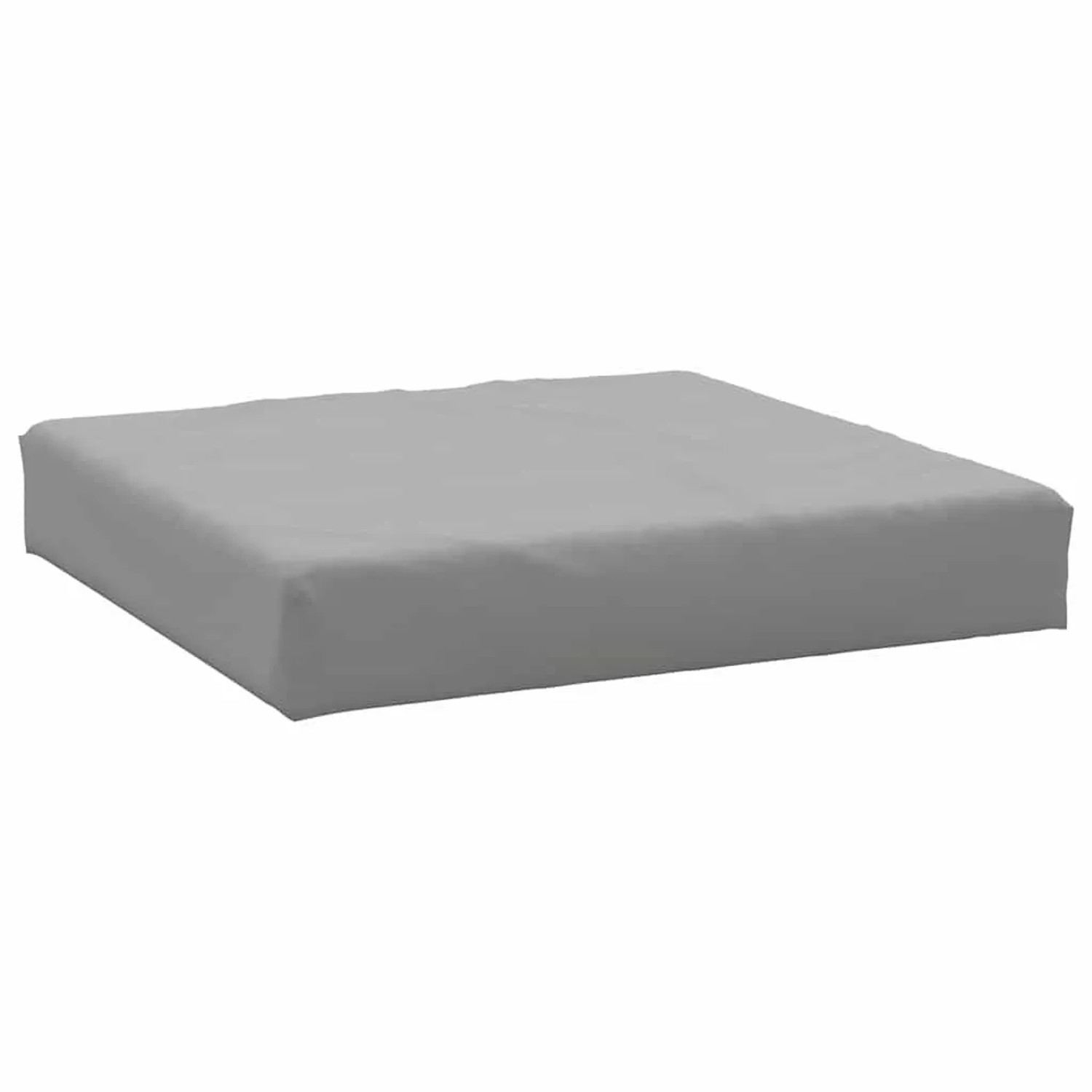 Graues, quadratisches Paletten-Sitzkissen aus wasserabweisendem Oxford-Gewebe für Outdoor.