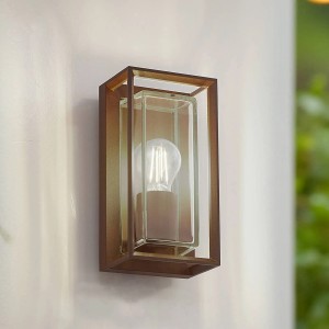 Moderne braune Arcchio Außen Wandleuchte Ismera aus Aluminium mit E27 Fassung.