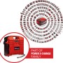 Einhell Akku-Kompressor TE-AC 36/8 Li OF Solo im Koffer, Teil der Power X-Change Familie.