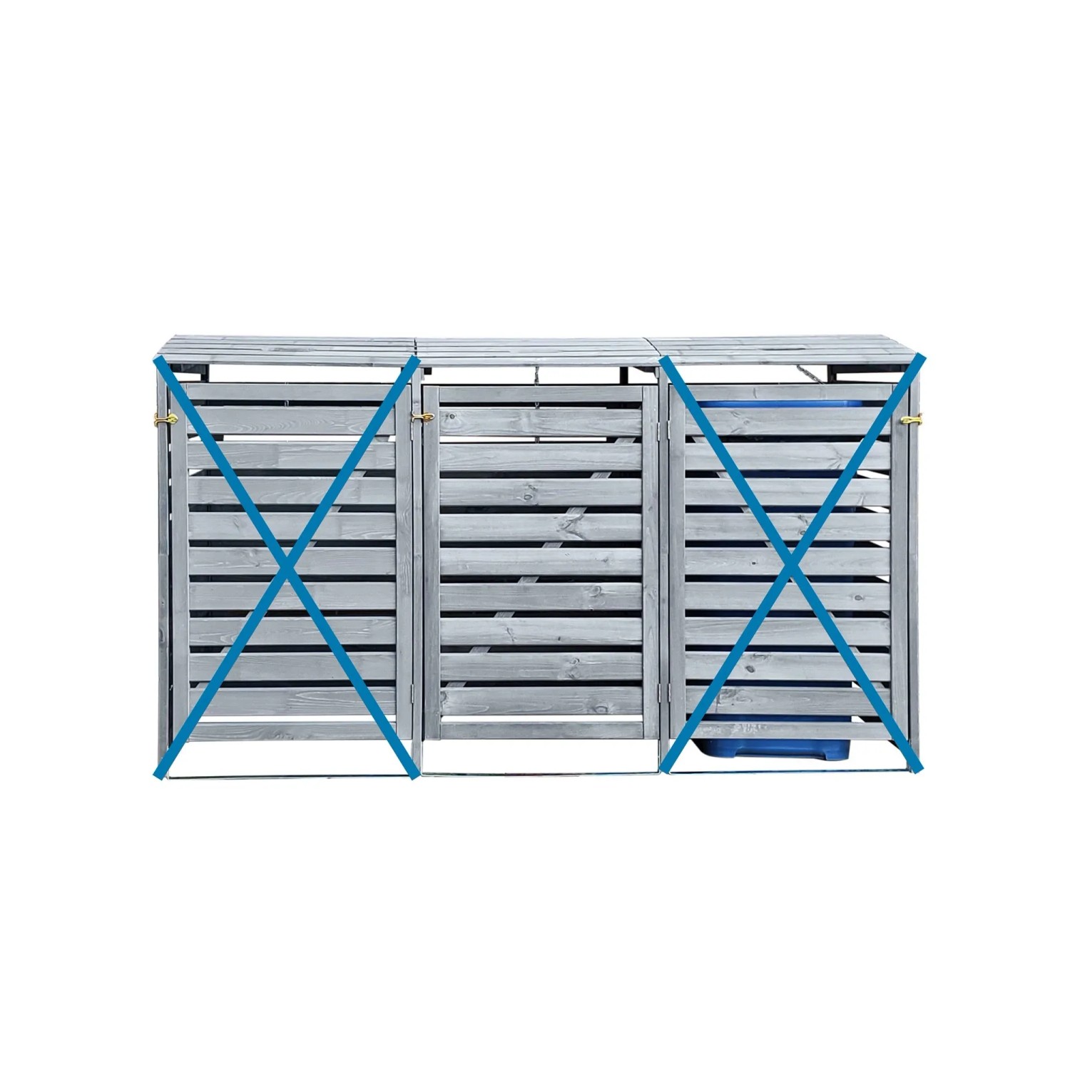 Promadino Erweiterungsbox Vario III Kiefernholz 122 cm x 92 cm x 70 cm Grau FSC®