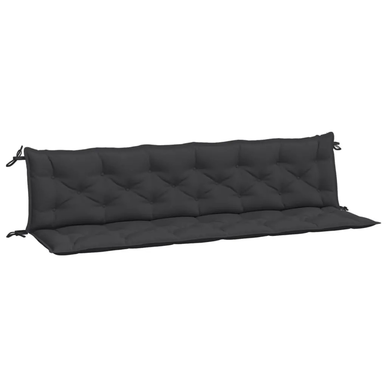 vidaXL Gartenbank-Auflagen 2 Stk Schwarz 200x50x7 cm Oxford-Gewebe 361742 günstig online kaufen