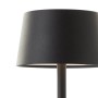 Schwarze Akku-Tischleuchte Jona von Brilliant, 25 cm, für Innen und Außen.