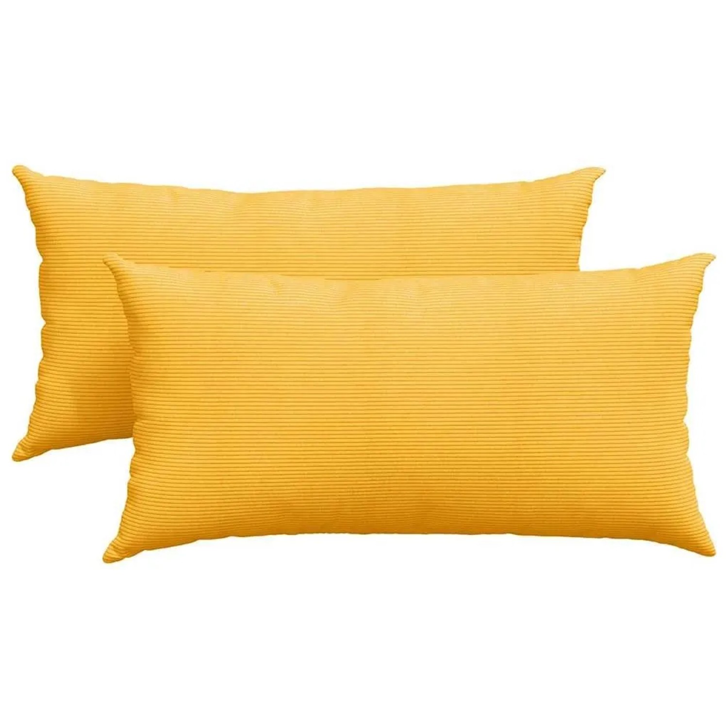 vidaXL Sofakissen 2 Stück Helles Gelb 80 x 40 cm Cordstoff 42013737