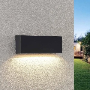 Lindby LED Wandleuchte Außen Jarte 9949060 Modern in Schwarz 1-flammig