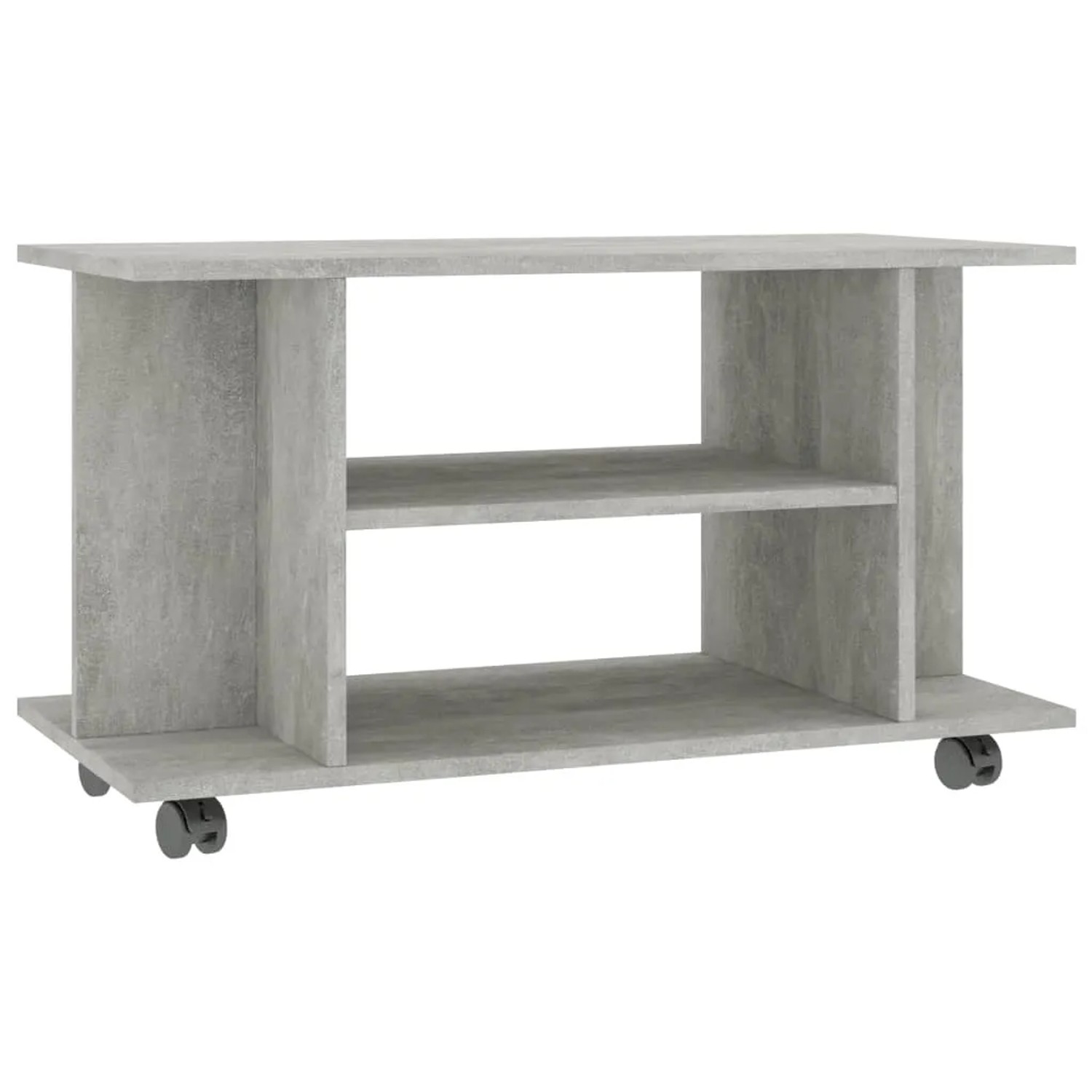 vidaXL TV-Schrank mit Rollen Betongrau 80x40x45 cm Holzwerkstoff 800193