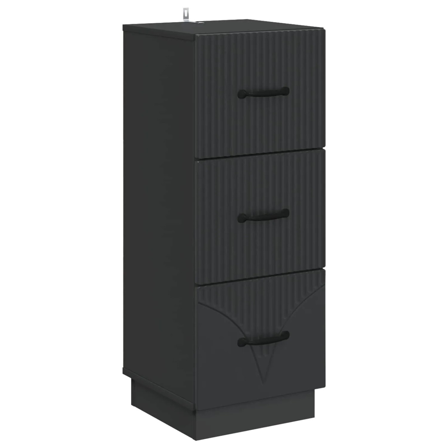 vidaXL Schubladenschrank Schwarz 33 x 34,5 x 87 cm Holzwerkstoff 895306