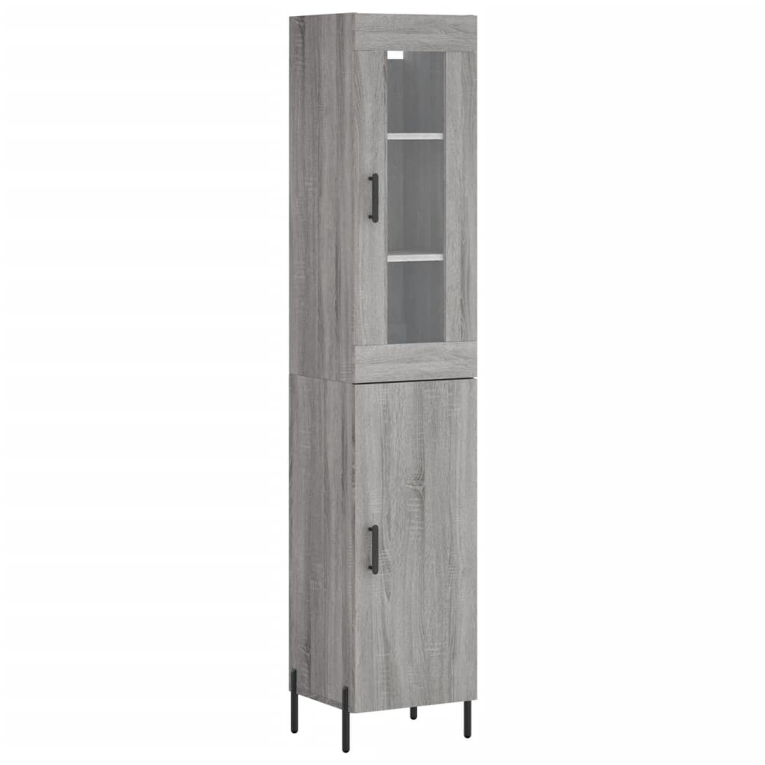 vidaXL Highboard Grau Sonoma 34,5x34x180 cm Holzwerkstoff 3199183 günstig online kaufen