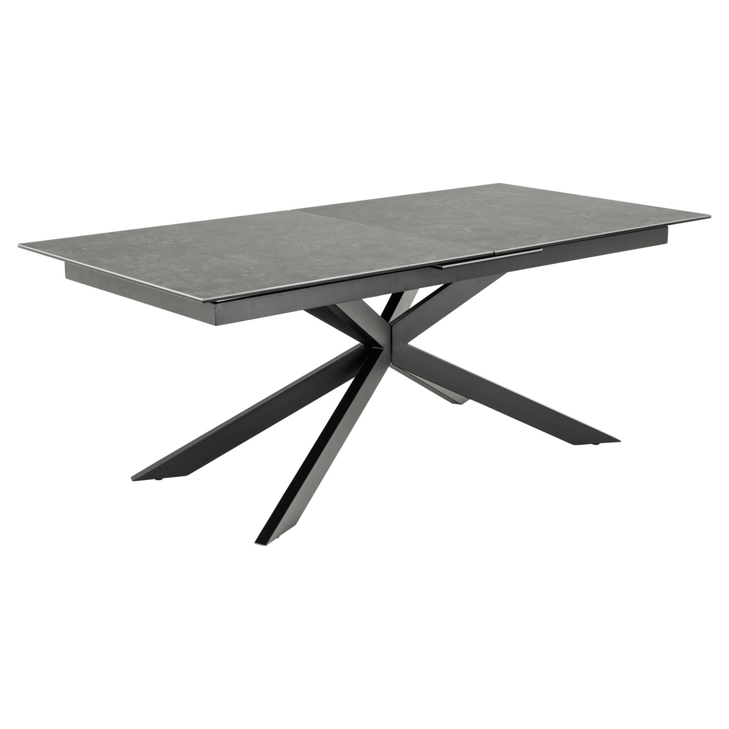 ebuy24 Irwine Esstisch 100x200/240cm mit Auszug Schwarz günstig online kaufen