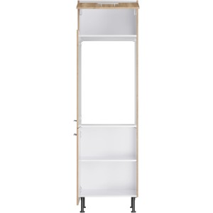 Optifit Hochschrank Erik290 für Kühlschrank, 60x212 cm, Wildeiche Dekor, mit Stauraum.