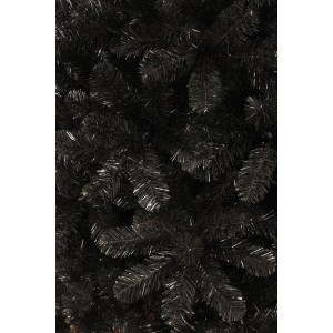 Detailaufnahme: Triumph Tree Weihnachtsbaum Tuscan, 120 cm, schwarz. Künstlicher Baum mit realistischen Nadeln.