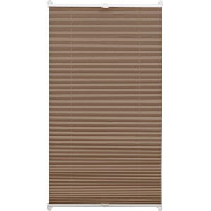 Gardinia EasyFix Plissee, 50x130 cm, Taupe. Plissee mit zwei Bedienschienen für Fenster.