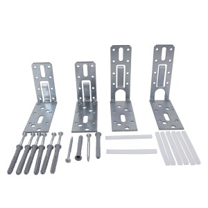 Protektor Türpfostensteckwinkelset für UA/CW 50 Profile, silber, inkl. Dübel und Führungsleisten.