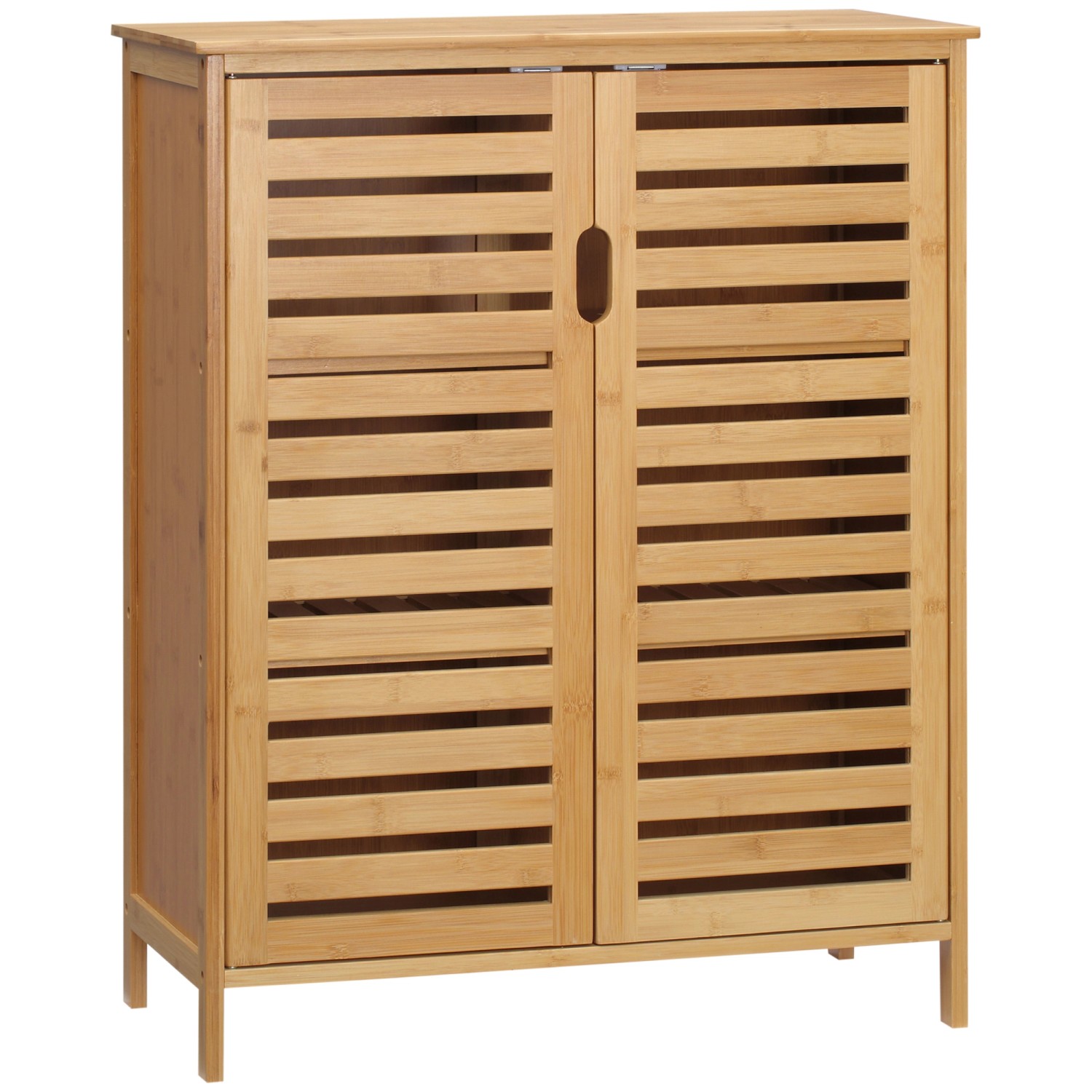 Kleankin Badezimmerschrank Bambus Naturholz 68L x 32B x 86H cm günstig online kaufen