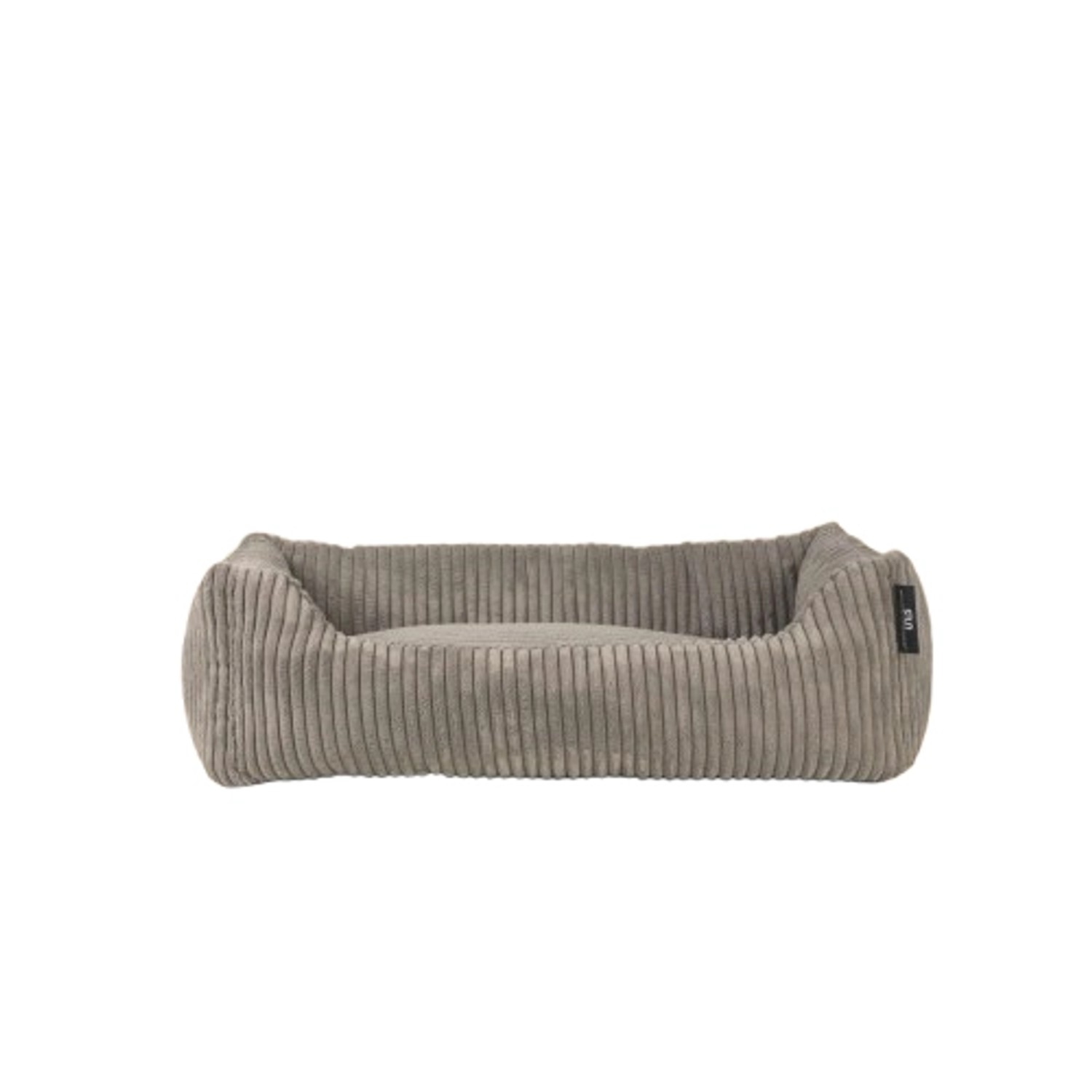 Thumbnail - Rohrschneider Tierbett aus Cordstoff Inklusive Faltbarem Reisenapf Größe 1 in Taupe