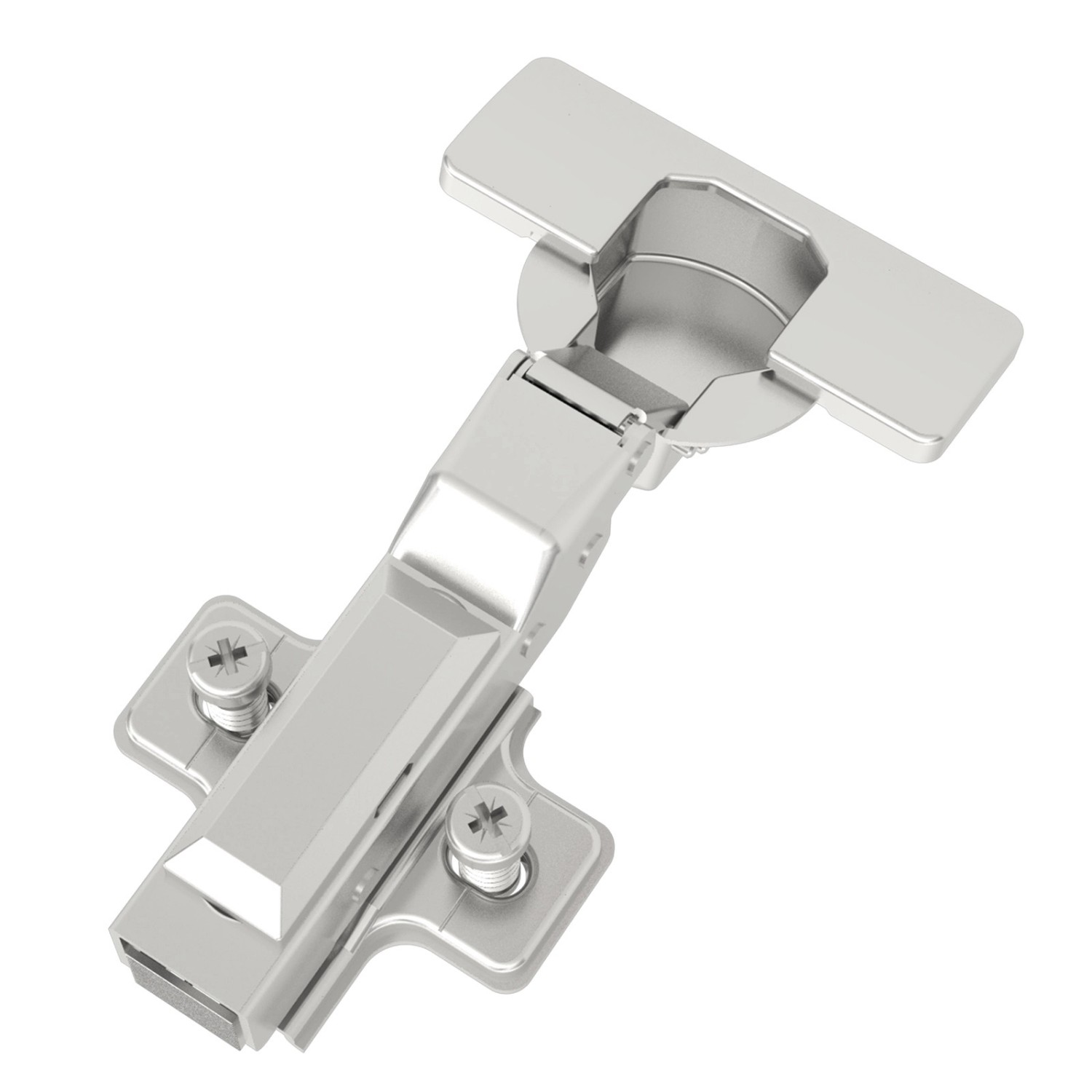 SOTECH Smooth 1 x Topfband T52 105 Grad Mittelanschlag Halb Aufliegend mit Dämpfer und Kreuzplatte inkl. Abdeckkappen