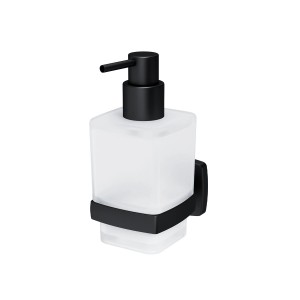 AM.PM Seifenspender aus Glas, schwarz, zur Wandmontage. Modernes Badzubehör für Ihr Badezimmer.