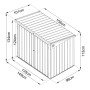 Axi Gartenschrank Oscar Metall, anthrazit, Maße: 158x101x134 cm, geeignet für 2x 240L Mülltonnen.
