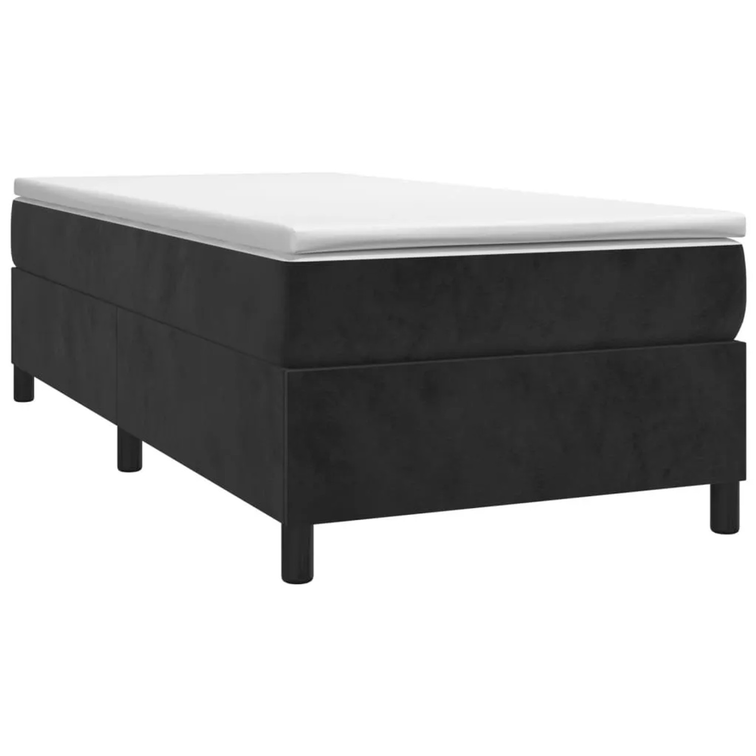 vidaXL Boxspringbett mit Matratze Schwarz 80x200 cm Samt 3144647 günstig online kaufen