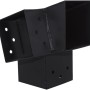 Anthrazitfarbener 105° Steckverbinder mit 3 Enden (91x91) für Holzkonstruktionen.