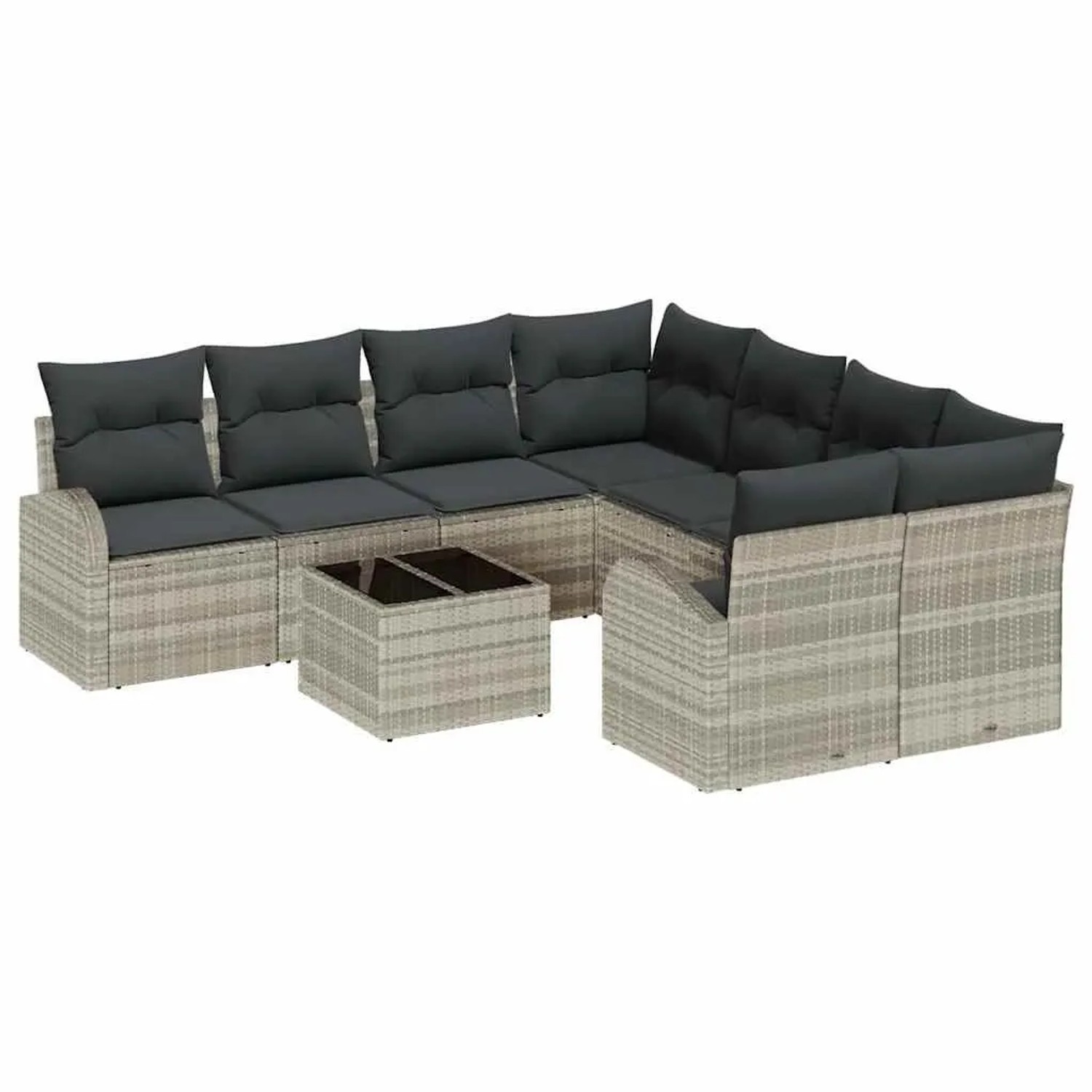 vidaXL Gartensofa-set 55 x 55 x 37 cm Poly-Rattan 3345982 günstig online kaufen