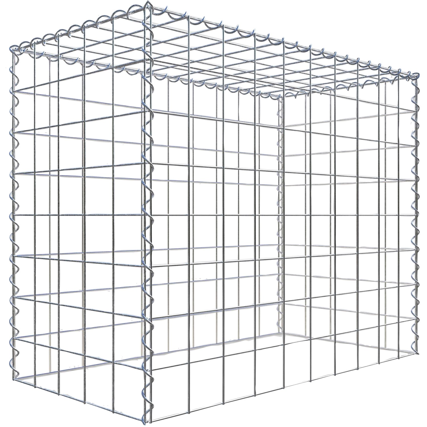 Gabiona Gabione-Anbaukorb Typ 3 80 x 100 x 50 cm Maschenw 10 x 10 cm