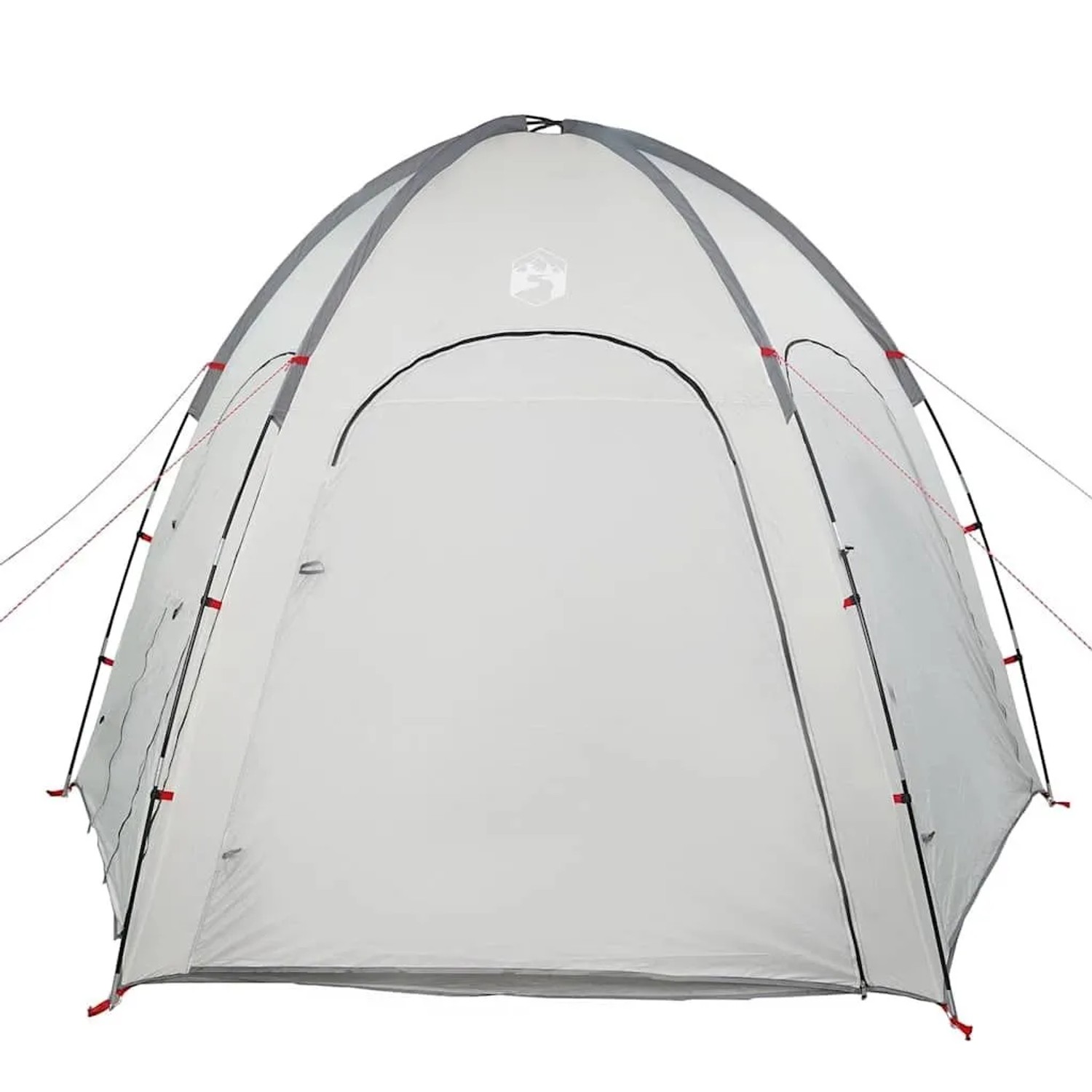 Graues vidaXL Poolzelt, kuppelförmiger Pavillon aus Polyester. Bietet Schutz für Pool und Garten.