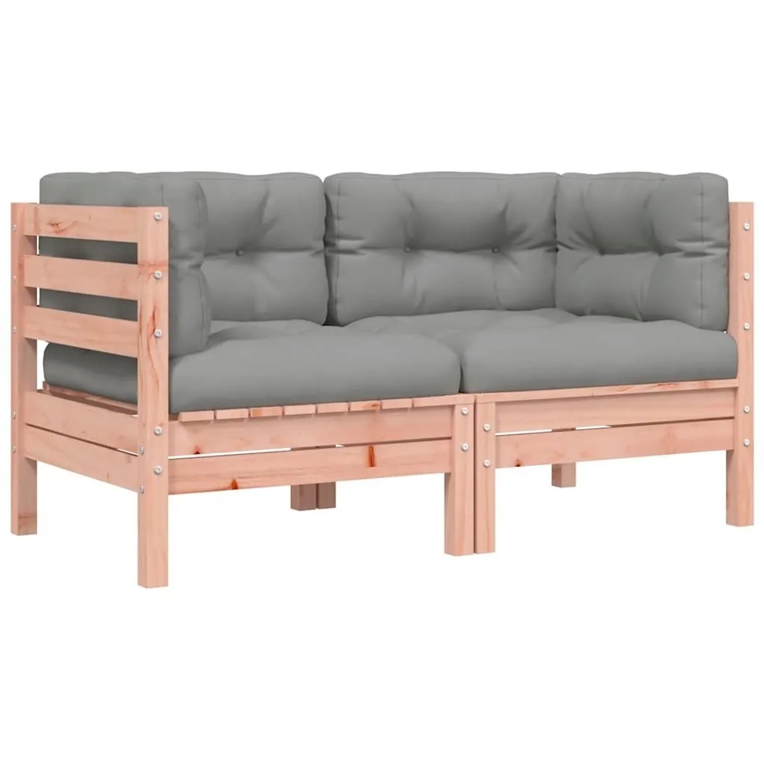 vidaXL Garten-Ecksofa mit Kissen 2 Stk Massivholz Douglasie 838155