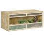 PawHut Terrarium aus Glas (120x50x50cm) mit Lüftungsgitter, geeignet für Reptilien und andere Tiere.