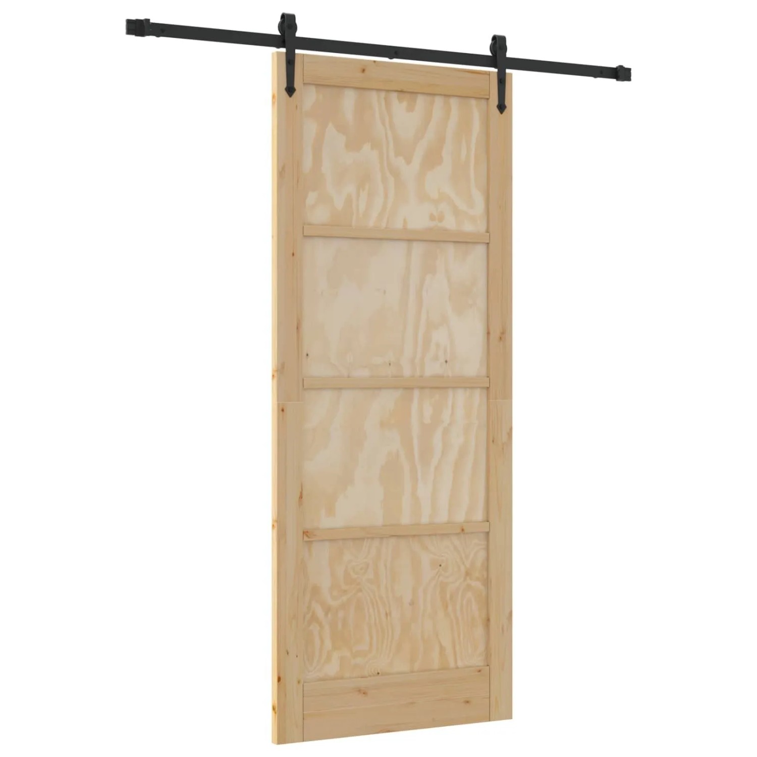 vidaXL Schiebetür ORKDAL Natur und Schwarz 86 x 211 cm 3445565