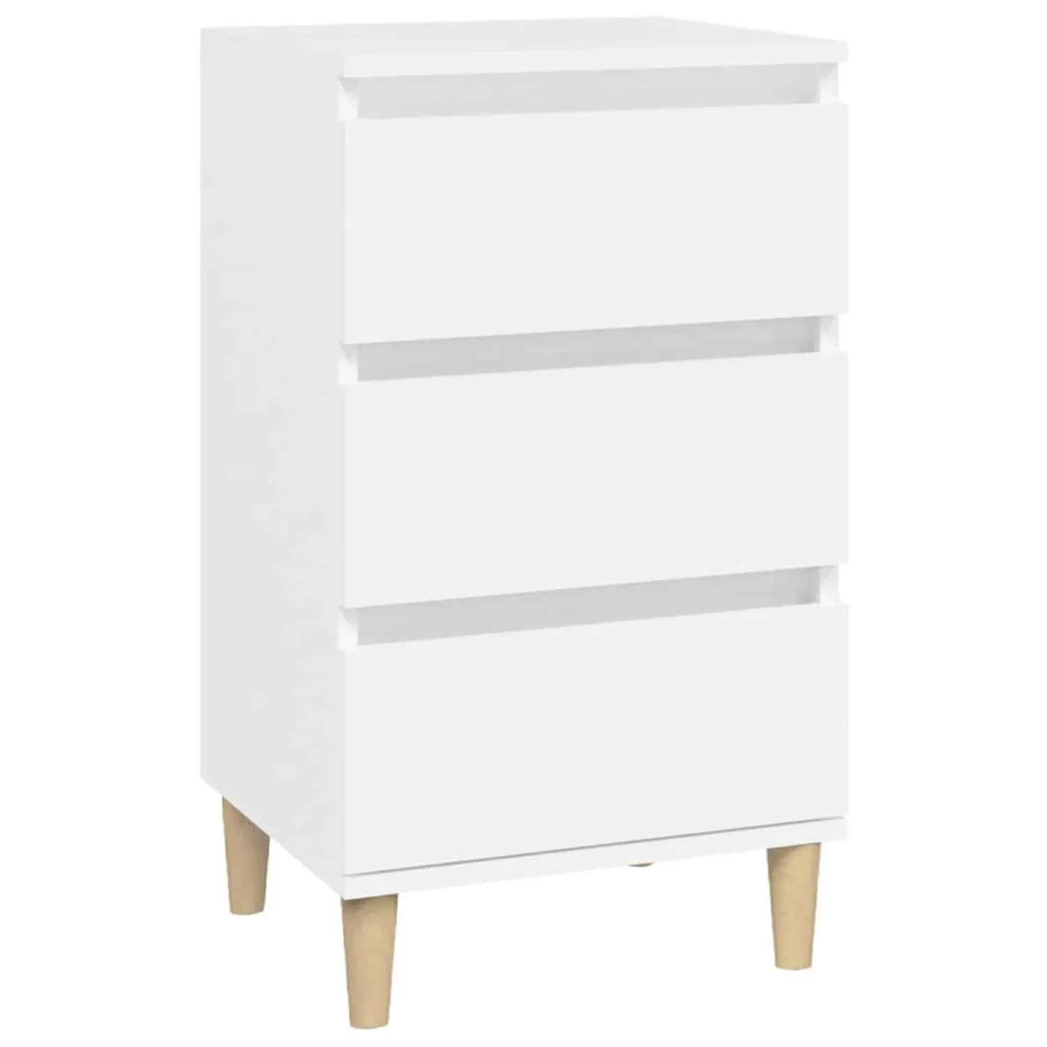 vidaXL Nachttisch Weiß 40x35x70 cm Holzwerkstoff 819660