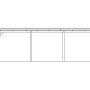 Technische Zeichnung: Skan Holz Einzelcarport Emsland, Flachdach, Maße 354x846 cm.