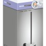 Tesa Moon WC-Bürstengarnitur in Graphit, verpackt. WC-Bürste mit Halter aus satiniertem Glas.