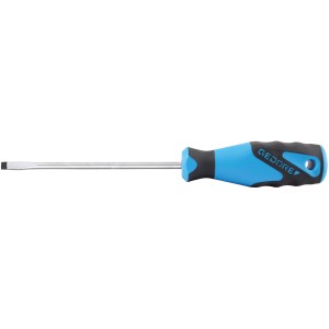 Gedore 3K-Schraubendreher mit Schlitz, 5,5 mm, blau-schwarz, für präzises Arbeiten.